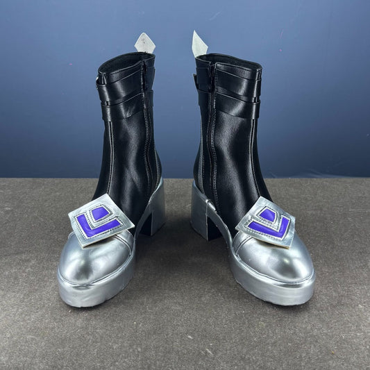 Azuiblc　原神　ローエン　コスプレ　靴　シューズ　ブーツ　舞台用　ハロウィン　イベント