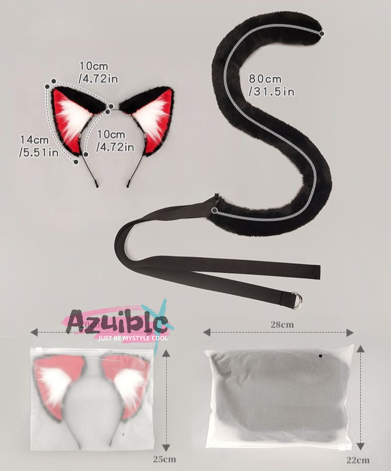 Azuiblc　NTE　ナナリ　コスプレ道具　髪飾　ミント　アクセサリー　ヘアアクセサリー　尻尾 ネバエバ