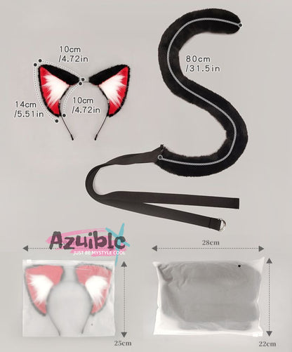 Azuiblc　NTE　ナナリ　コスプレ道具　髪飾　ミント　アクセサリー　ヘアアクセサリー　尻尾 ネバエバ