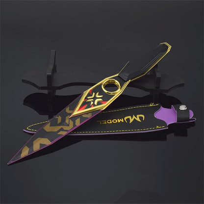 Azuiblc  ヴァロラント ミニチュア 　22cm 17cm ジェット セージ 合金 未開刃 レプリカ フィギュア ソード 剣 欧米風 西洋剣 ミニ武器 片手剣 工芸品 インテリア装備品 おみやげ - Azuiblc