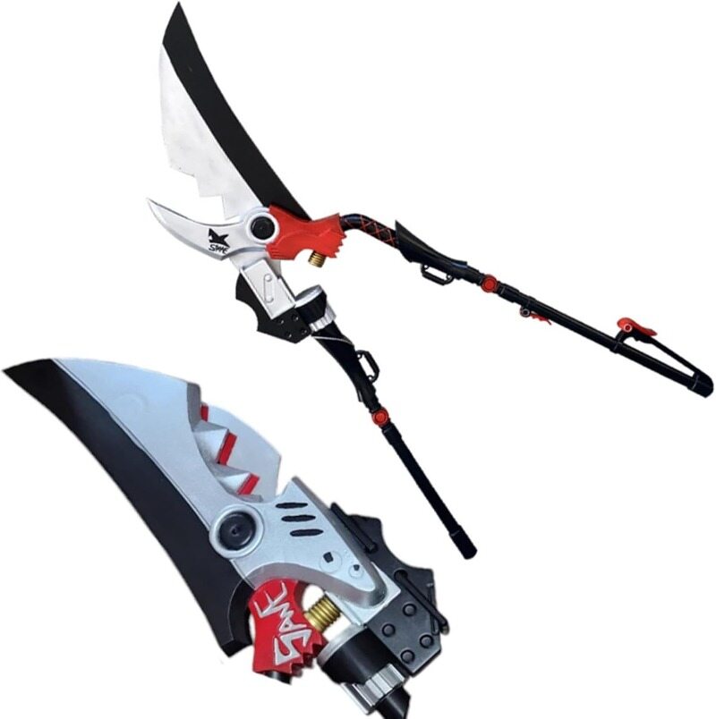 Azuiblc ゼンレスゾーンゼロ　エレン コスプレ ハサミ 可動式 3つ割り 180CM 武器 PU製 鋏 刀 エレン・ジョーロ コスプレ道具 CosplayAZ214-3 - Azuiblc