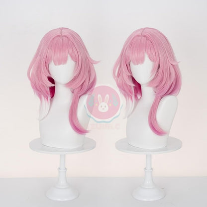 Azuiblc 崩壊スターレイル キュレネ コスプレ ウィッグ ピンク 白 グラデーション ネット付き 耐熱 かつら 鬘 WIG  コスプレ道具 - Azuiblc