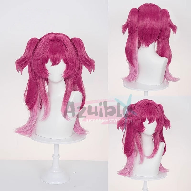 Azuiblc 鳴潮 ルパ ウィッグ 紫ピンクグラデ 前髪42cm+ポニーテール50cm マット仕様 - Azuiblc