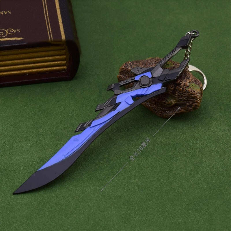 Azuiblc  崩壊 スターレイル キーホルダー 刃 じん ミニ武器 22cm グッズ 唐風剣 刀剣 刀置き贈り  合金 おしゃれ  置き物 武器 おもちゃ ミニチュア インテリア 萌えグッズ - Azuiblc