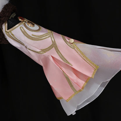 Azuiblc 鳴潮 ダーニャ コスプレ衣装｜ピンク×暗色コスチューム 3D PLAパーツ付き ドレス風 ハロウィン対応