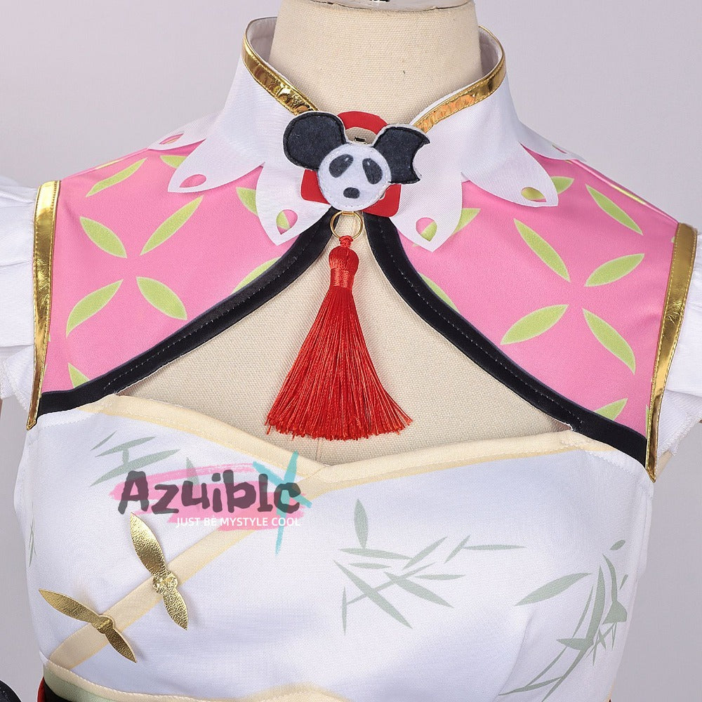 Azuiblc　NTE ちぃちゃん コスプレ衣装 ちぃちゃんコスチューム　ポップン・パンダ　ネバエバ　イベント　中華風　パンダ風　ハロウィン　仮装