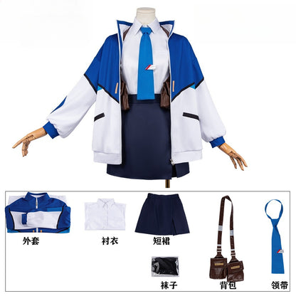 Azuiblc　魔法少女リリカルなのは 　 高町なのは 　コスプレ衣装　ユニフォーム　高校生服　衣装　仮装　ハロウィン　舞台服