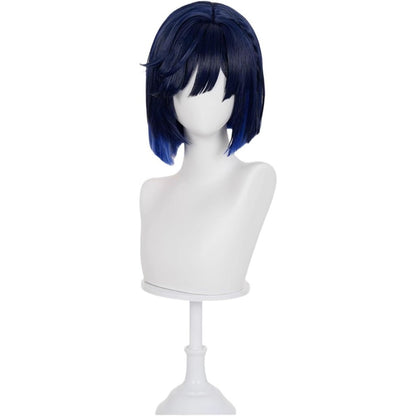 【Azuiblc】原神 リンネア コスプレ ウィッグ ピンク 水色 グラデーション ハーフツイン ネット付き 耐熱 かつら 鬘 コスプレ道具 小物