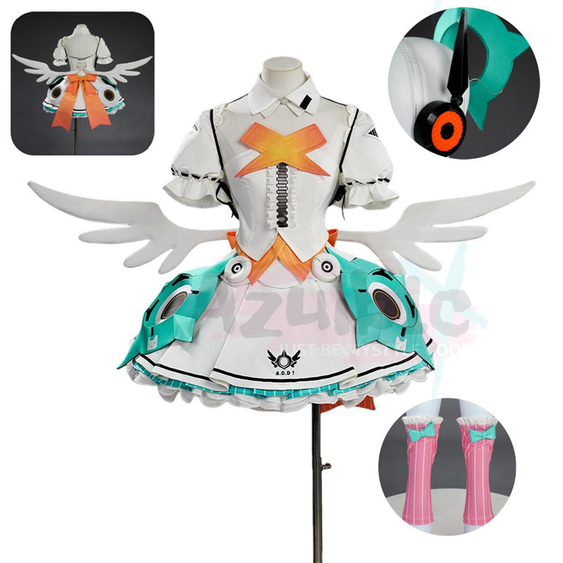 Azuiblc ゼンゼロ アリア コスプレ衣装 妄想エンジェル ドレス 翼付き Azuiblc ZZZ 完全再現 - Azuiblc
