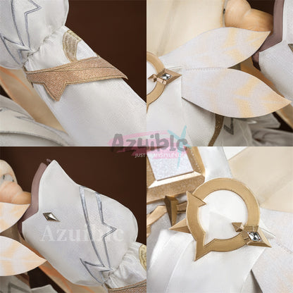 Azuiblc　原神 　蛍 新たなる天地 コスプレ衣装　ドレス　ワンピース　可愛い　仮装　発光可能　イベント　舞台服　3d樹脂パーツ