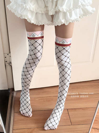 Azuiblc　ラブライブ!　西木野 真姫　ニーハイソックス　にしきの　まき　靴下　MAKI NISHIKINO　ストッキング 音ノ木坂学院 涼感シリーズ 光沢オーバーニーソックス - Azuiblc