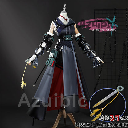 Azuiblc　アークナイツ　 赤刀明霄チェン コスプレ衣装　尻尾追加対応　赤刃明霄陈 コスチューム　Ch’en The Dawnstreak　ハロウィン対応