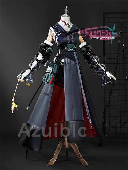 Azuiblc　アークナイツ　 赤刀明霄チェン コスプレ衣装　尻尾追加対応　赤刃明霄陈 コスチューム　Ch’en The Dawnstreak　ハロウィン対応