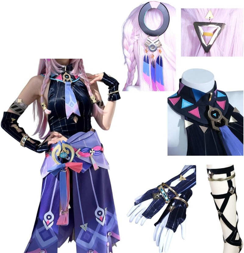 在庫納品　Azuiblc 原神 シトラリ 髪飾り付き コスプレ衣装 コスチュームセット 金属アクセサリー グッズ げんしん cosplay - Azuiblc
