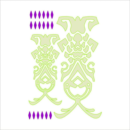 Azuiblc  原神 タトゥーシール 凝光 紗の幽蘭 コスプレ 小物 原神 太もも ボディーシール セット グッズ 人気 おしゃれ 飾り ファッション ハロウィン イベント 装備品 - Azuiblc