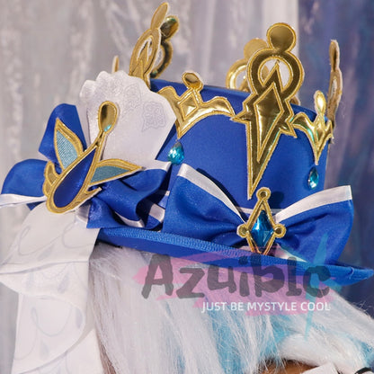 Azuiblc 原神 フリーナ 　コスプレ衣装 3D樹脂アクセサリー付属 衆の水の頌歌　アジア女性体型に最適化 最短12日発送` - Azuiblc