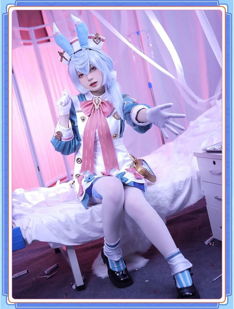 Azuiblc 原神コスプレ衣装  リネット フレミネ シグウィン フリーナ コスチュームセット 3D樹脂アクセサリー グッズ げんしん おしゃれ アニメ cosplay 変装 仮装 撮影 祭り ハロウィン クリスマス イベント - Azuiblc