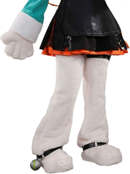 Azuiblc ゼンゼロ ザオ 照 ウサ耳 尻尾付き コスプレ衣装 ウサギ娘 獣娘 コスチュームセット おしゃれ アニメ cosplay - Azuiblc