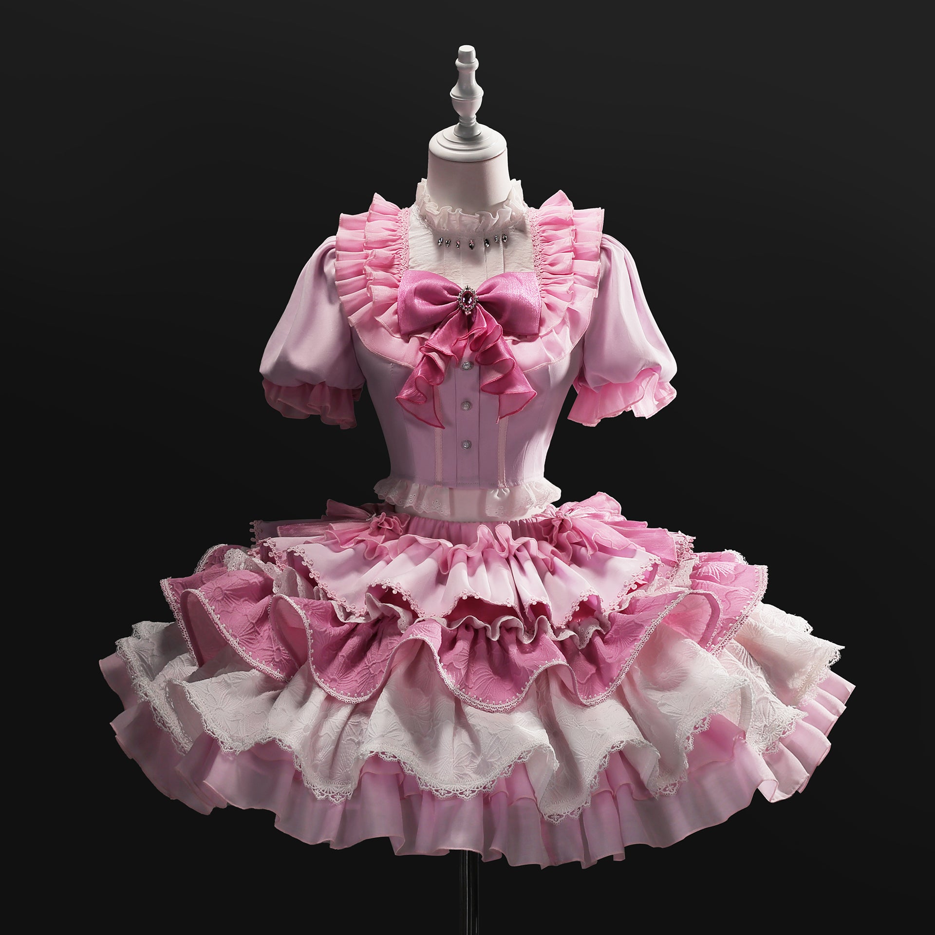 Azuiblc 魔法少女まどか☆マギカ Magia Day  鹿目 まどか　甘ロリOP ロリータ  ワンピース　ドレス　コスチューム　ピンク色　ライブ服 - Azuiblc