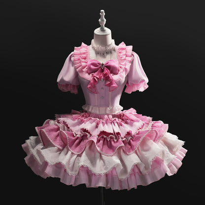 Azuiblc 魔法少女まどか☆マギカ Magia Day  鹿目 まどか　甘ロリOP ロリータ  ワンピース　ドレス　コスチューム　ピンク色　ライブ服 - Azuiblc