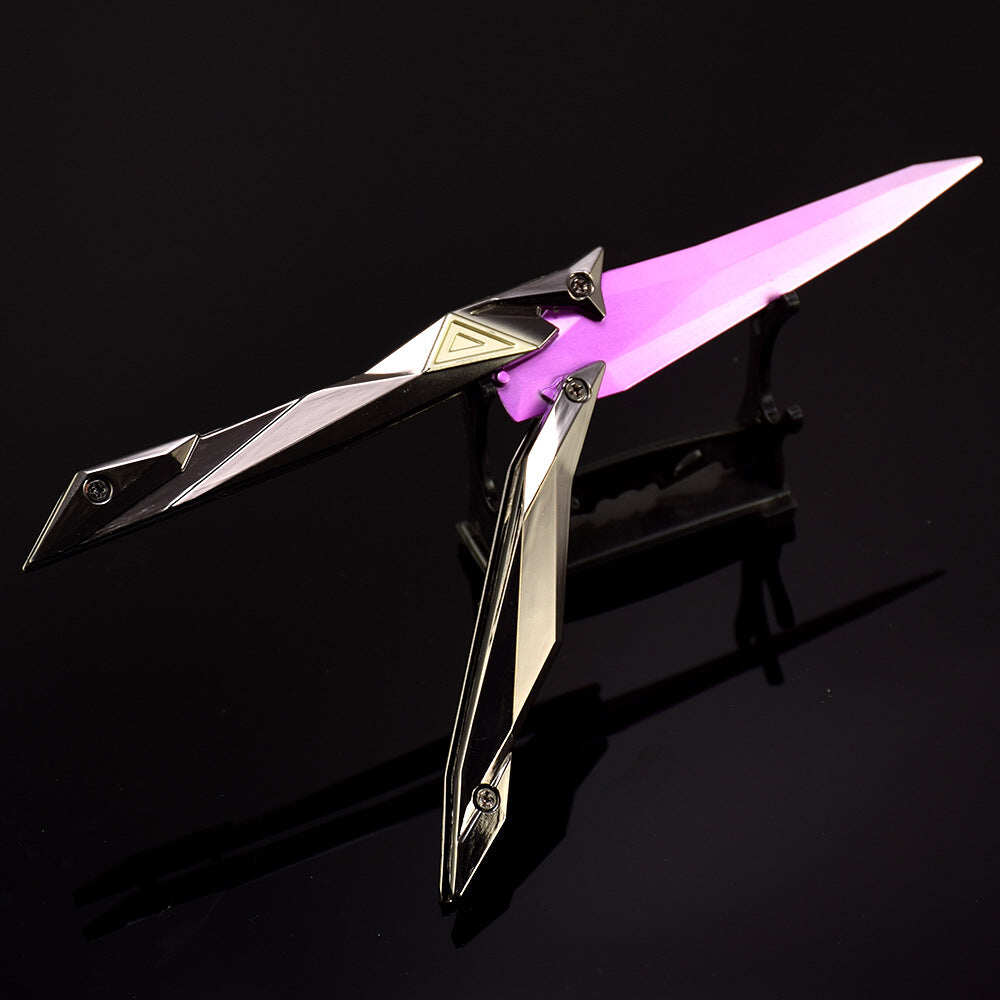 Azuiblc ヴァロラント　シンギュラリティー バタフライナイフ　22cm　ミニチュア　工芸品　合金製　VALORANT　武器　ダイキャスト製　アクセサリー - Azuiblc