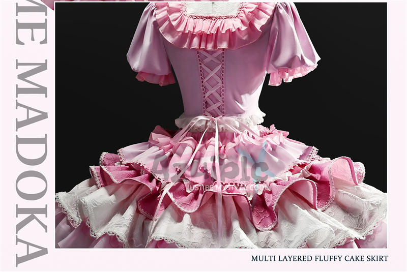 Azuiblc 魔法少女まどか☆マギカ Magia Day  鹿目 まどか　甘ロリOP ロリータ  ワンピース　ドレス　コスチューム　ピンク色　ライブ服 - Azuiblc