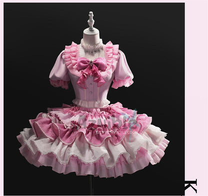 Azuiblc 魔法少女まどか☆マギカ Magia Day  鹿目 まどか　甘ロリOP ロリータ  ワンピース　ドレス　コスチューム　ピンク色　ライブ服 - Azuiblc