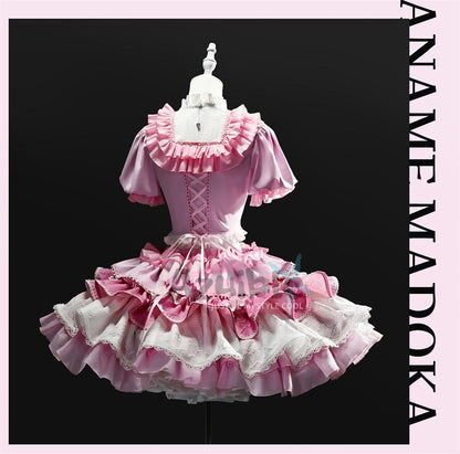 Azuiblc 魔法少女まどか☆マギカ Magia Day  鹿目 まどか　甘ロリOP ロリータ  ワンピース　ドレス　コスチューム　ピンク色　ライブ服 - Azuiblc