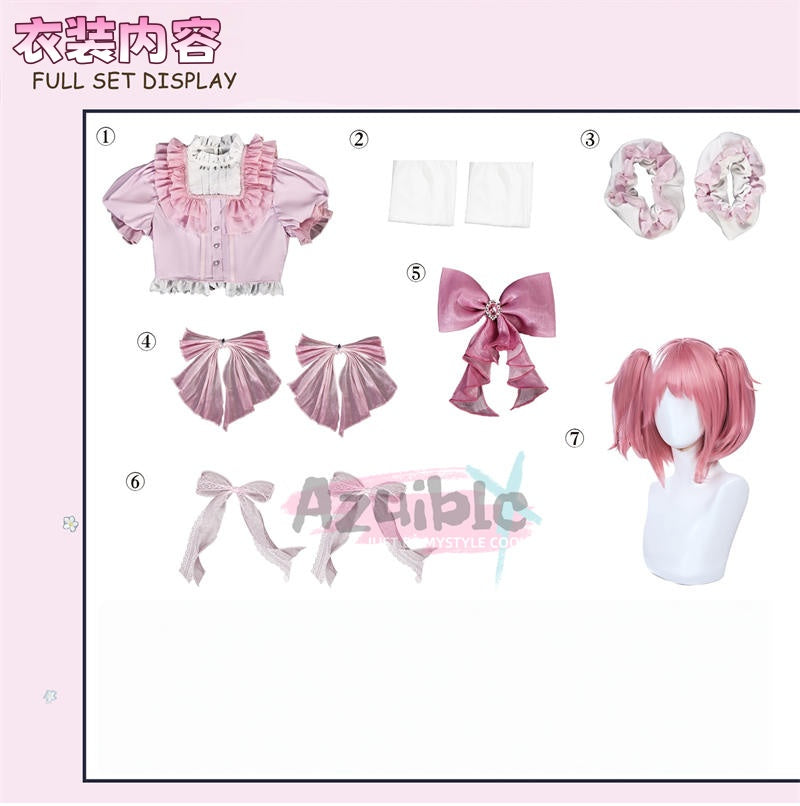 Azuiblc 魔法少女まどか☆マギカ Magia Day  鹿目 まどか　甘ロリOP ロリータ  ワンピース　ドレス　コスチューム　ピンク色　ライブ服 - Azuiblc