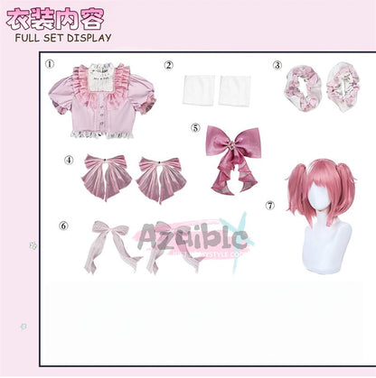 Azuiblc 魔法少女まどか☆マギカ Magia Day  鹿目 まどか　甘ロリOP ロリータ  ワンピース　ドレス　コスチューム　ピンク色　ライブ服 - Azuiblc