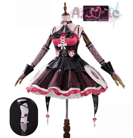 Azuiblc　ゼンゼロ アリア 　不協和音 コスプレ衣装　ドレス　コスチューム　3d樹脂製パーツ　光輪付　翼別途追加