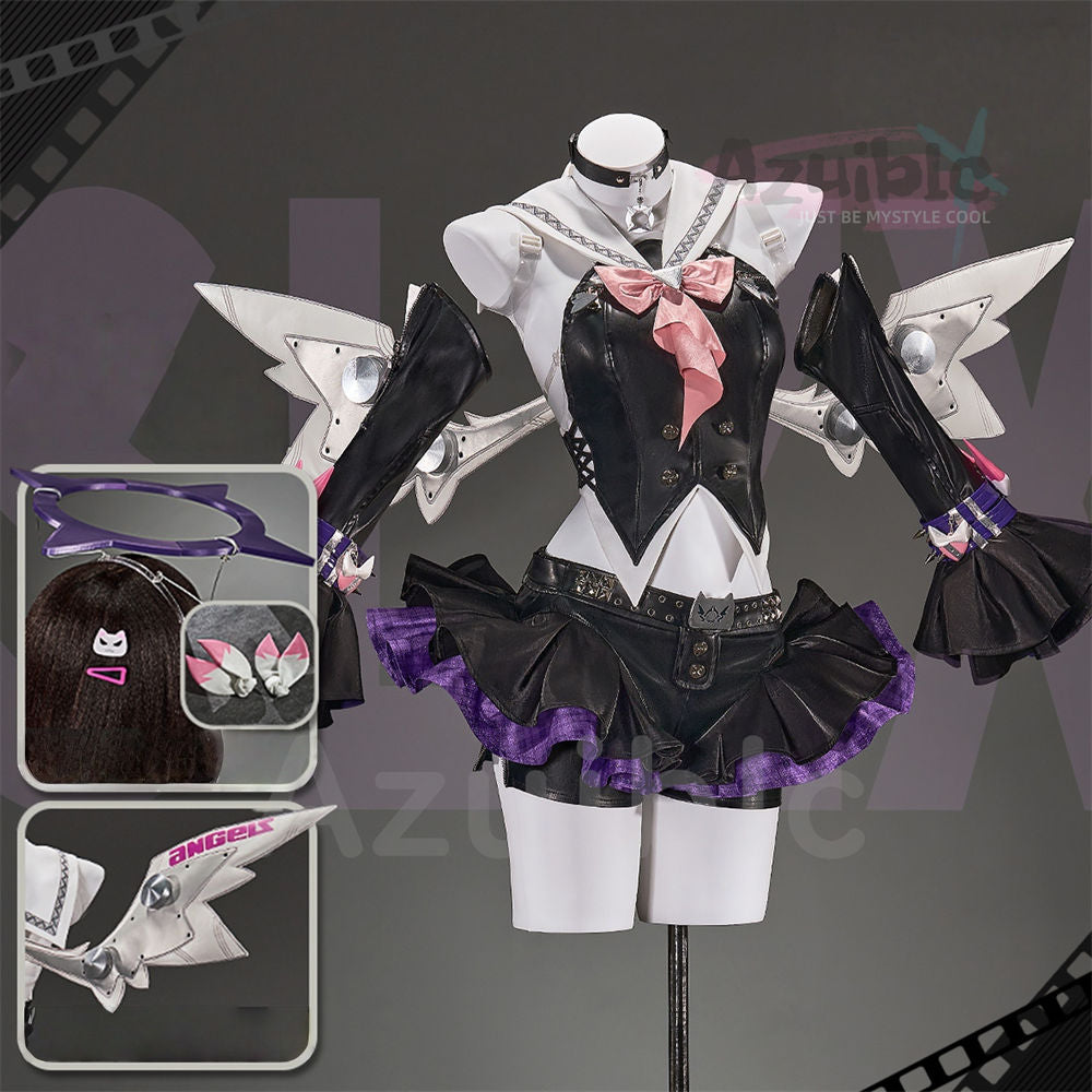 Azuiblc　ゼンゼロ 南宮羽 ラプソディ・ミューズ 　翼付　光輪付　コスプレ衣装