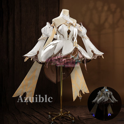 Azuiblc　原神 　蛍 新たなる天地 コスプレ衣装　ドレス　ワンピース　可愛い　仮装　発光可能　イベント　舞台服　3d樹脂パーツ