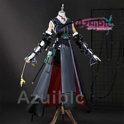 Azuiblc　アークナイツ　 赤刀明霄チェン コスプレ衣装　尻尾追加対応　赤刃明霄陈 コスチューム　Ch’en The Dawnstreak　ハロウィン対応