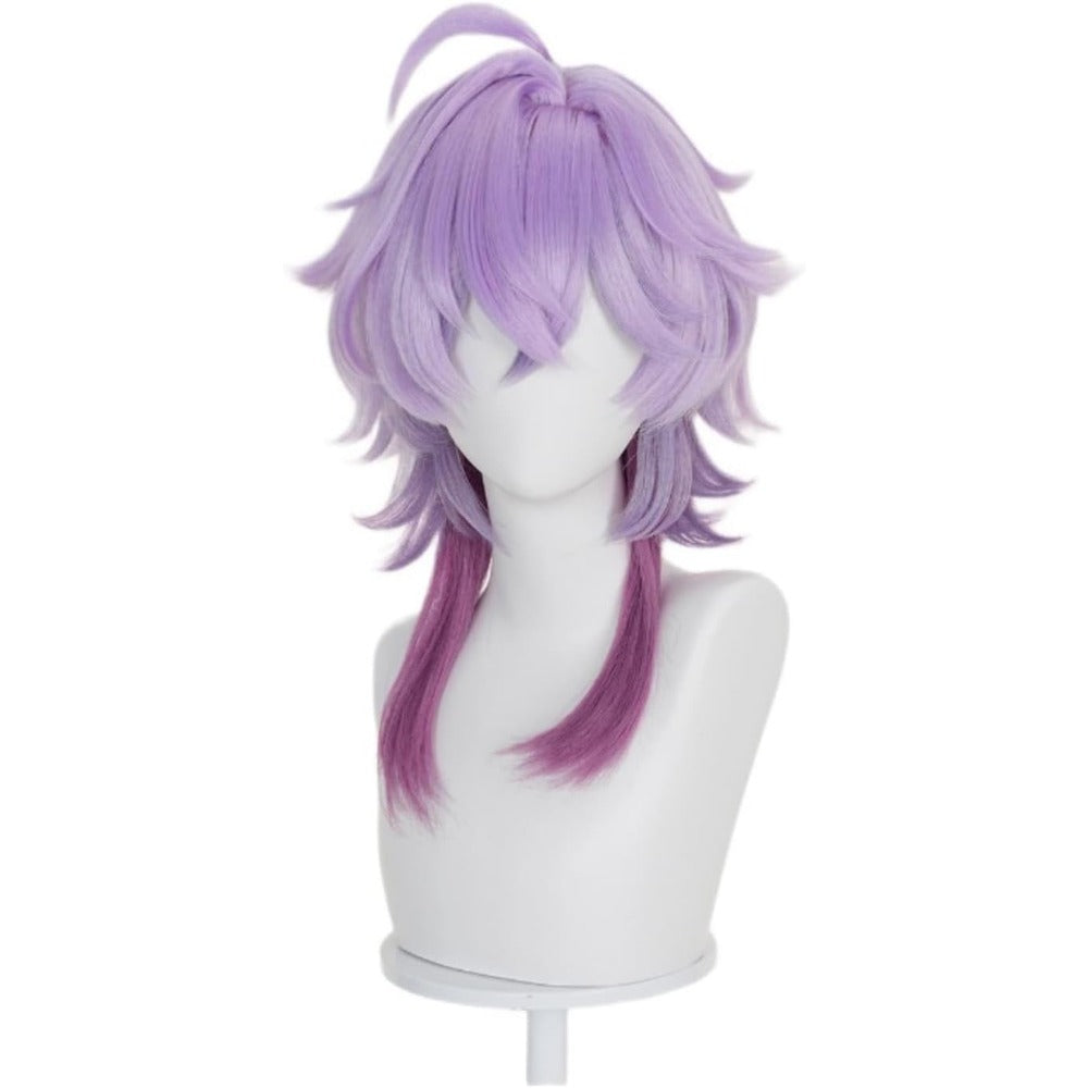 【Azuiblc】原神 リンネア コスプレ ウィッグ ピンク 水色 グラデーション ハーフツイン ネット付き 耐熱 かつら 鬘 コスプレ道具 小物