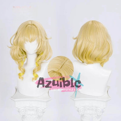 Azuiblc 崩壊スターレイル アグライア 　ウィッグ　金色　 オンパロス　 Aglaea　コスプレ　カツラ　Azw009 - Azuiblc