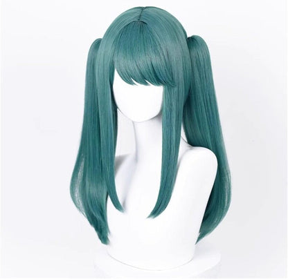 Azuiblc 初音ミク 2025雪ミク SNOW MIKU ウィッグ ネット付き コスプレ 水色 白 グラデーション ツインテール カツラ グッズ アニメ かつら 鬘 WIG コスプレ道具 　Azｗ003 - Azuiblc