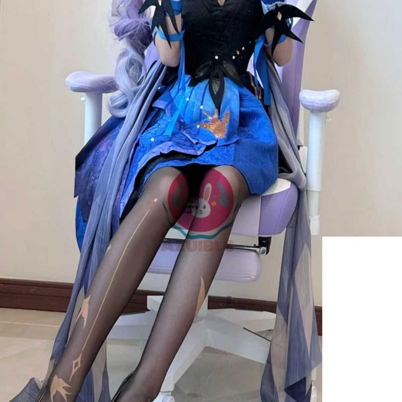 Azuiblc　原神　シグウィン パンティストッキング タイツ ストッキング 白 コスプレ小物 コスプレ グッズ 道具 小物 厚手 JK ロリータ 夏 アニメ 女の子 - Azuiblc