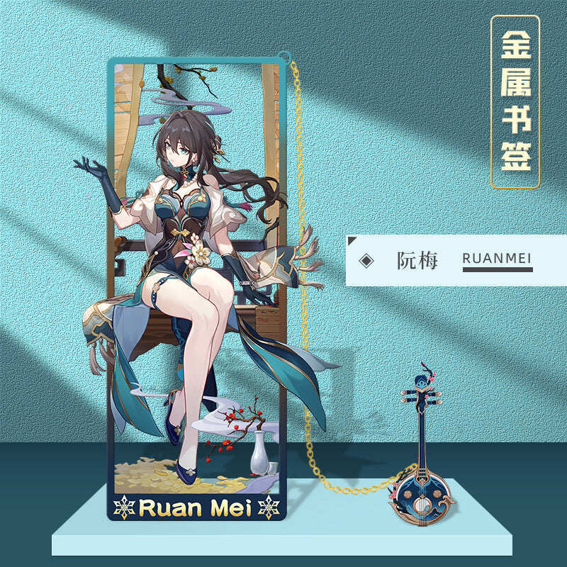 Azuiblc 崩壊スターレイル 　アナイクス　栞　9cm　キャストリス　ヒアンシー　サフェル　金属製　おもちゃ　萌えグッズ - Azuiblc