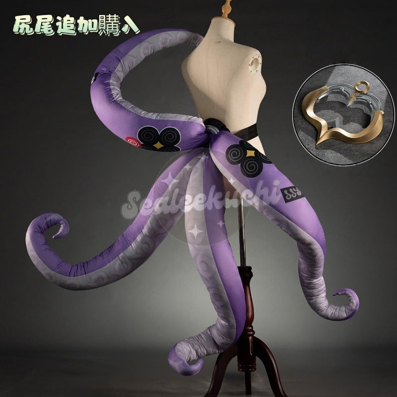 Azuiblc ゼンゼロ イドリー コスプレ衣装 ウィッグ付き 章魚娘 怪啖屋