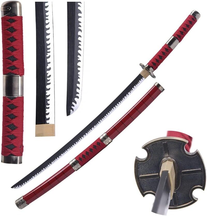 Azuiblc ロロノア・ゾロ 桃の助 光月おでん 閻魔 天羽々斬 103cm 木製 刀 剣 武器 コスプレ道具 Cosplay 模造刀 模擬刀 道具 コスプレグッズ Azd20 - Azuiblc