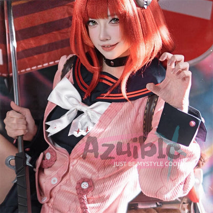 在庫限り、売り切れ次第終了」Azuiblc ゼンレスゾーンゼロ　浮波柚葉　コスプレ衣装 怪啖屋　ゼンゼロ　柚葉　 セーラー服 鞄＋髪飾り贈り　Ukinami Yuzuha　　ミニスカート　狸の尻尾 かまちー追加　イベント　おもちゃ　ハロウィン - Azuiblc