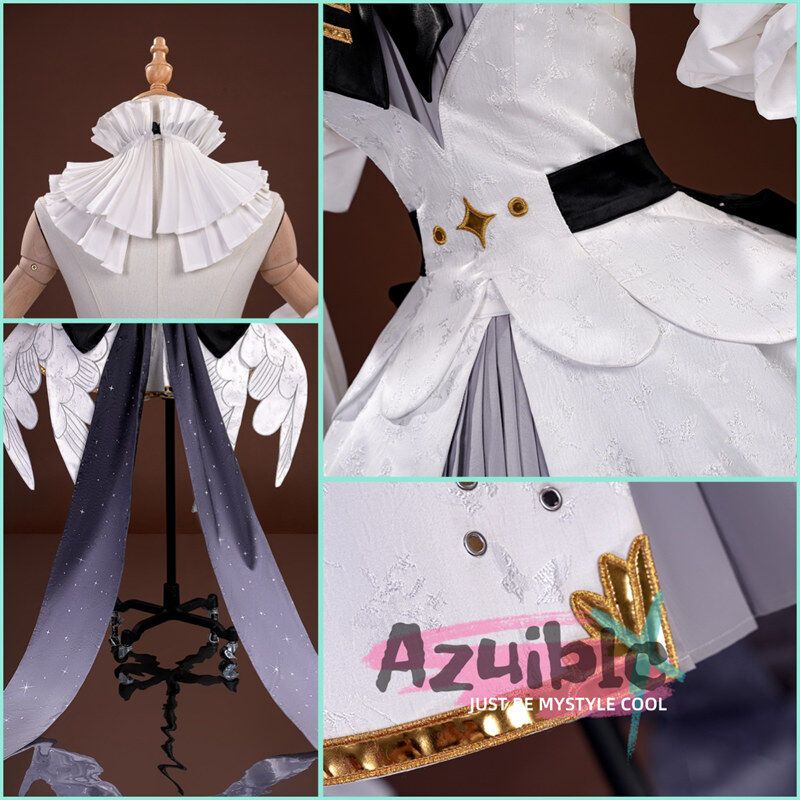 Azuiblc 初音ミク 　シンフォニー2025  舞台服　ワンピース　礼服　白色　王冠付き　講演 0周年記念 舞台衣装 | 王冠付き白ワンンピース礼服セット コスプレ - Azuiblc
