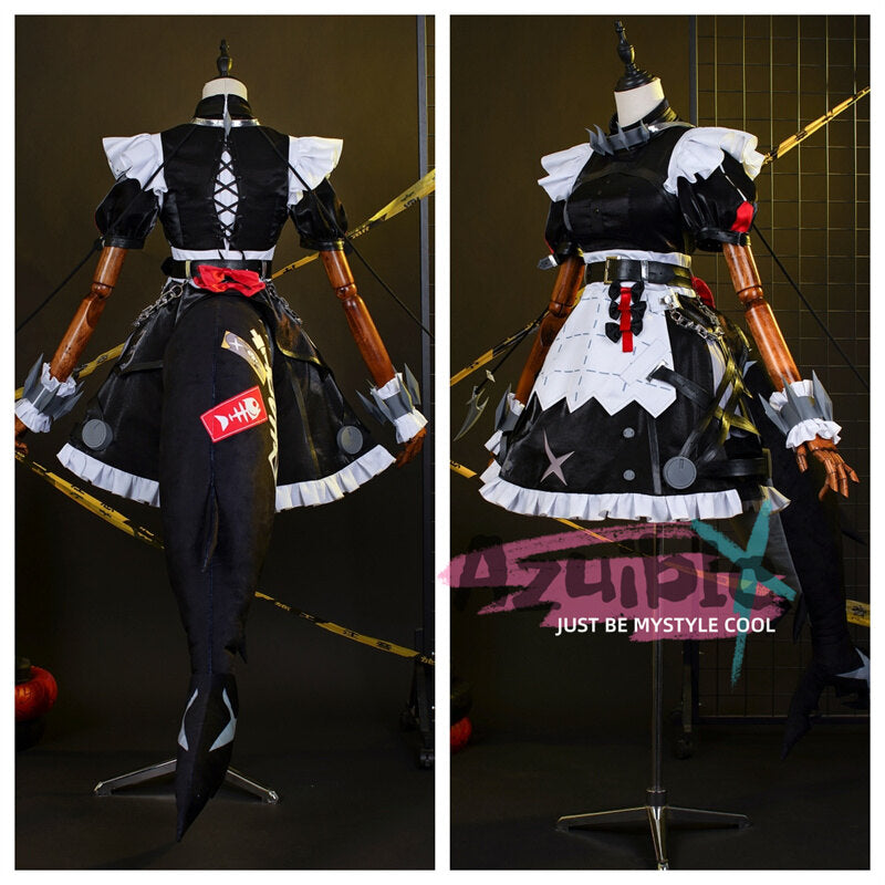 Azuiblc　ゼンレスゾーンゼロ エレン・ジョー コスプレ衣装　メイド服　サメ尻尾別途追加　ヴィクトリア家政　コスチューム　ハロウィン Azuiblc