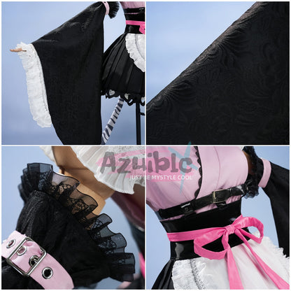 Azuiblc　超かぐや姫 　駒沢 乃依 　コスプレ衣装　尻尾、耳飾り角付き　Black onyXのメンバー　メイド服　コスチューム　イベント