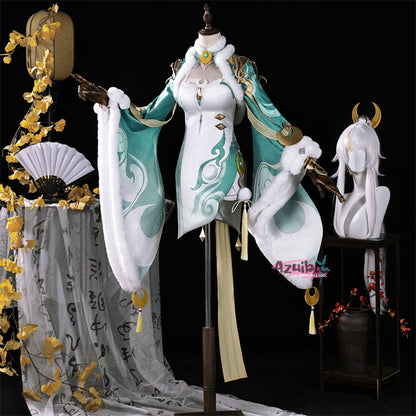 Azuiblc　原神　茲白　コスプレ衣装　3d樹脂パーツ 緑色　可愛い　ふわふわ　コスチューム - Azuiblc