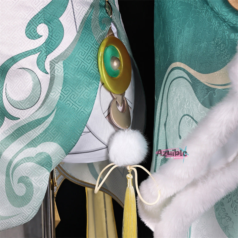 Azuiblc　原神　茲白　コスプレ衣装　3d樹脂パーツ 緑色　可愛い　ふわふわ　コスチューム - Azuiblc