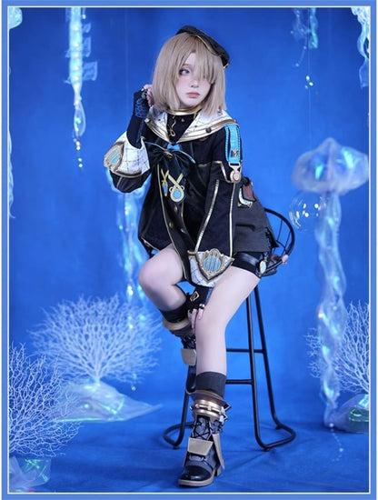 Azuiblc 原神コスプレ衣装  リネット フレミネ シグウィン フリーナ コスチュームセット 3D樹脂アクセサリー グッズ げんしん おしゃれ アニメ cosplay 変装 仮装 撮影 祭り ハロウィン クリスマス イベント - Azuiblc