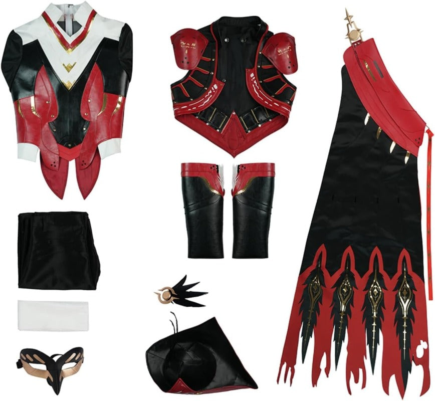 Azuiblc　鳴潮　クリストフォロ コスプレ衣装 仮面付き ハット付き 残星組織 紳士 コスプレ コスチュームセット - Azuiblc