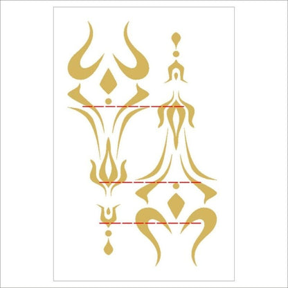 Azuiblc  原神 タトゥーシール 凝光 紗の幽蘭 コスプレ 小物 原神 太もも ボディーシール セット グッズ 人気 おしゃれ 飾り ファッション ハロウィン イベント 装備品 - Azuiblc